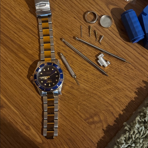 Invicta Pro Diver Blue Dial 40 mm Two-tone Men's Watch 26972 (AS IS) - Picture 3 of 4